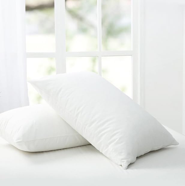 Dazzle Collection Set of 4 Poly Cotton Bed Pillows with Hallow Fibre Polyester Filling-Soft Bounce & Medium Firm Bed Pillows Support for All Sleep Styles (45 x 72cm) (4) ‎Dazzle Collection