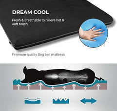 Dazzle Collection Premium Dog Bed Cushion Waterproof Cover Orthopaedic Comfort and Quality Pet Bed Memory Foam for Large Dogs, with Washable & Removable Zipped Cover (Small (77 x 52 x 5cm), Navy) Dazzle Collection uk