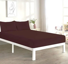 4FT Small Double Fitted Sheet 40cm Extra Deep Polycotton Super Soft Plain Bottom Bed Sheet Comfortable & Durable Easy Care Percale Fitted Bed Sheets Dazzle Collection uk