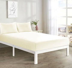 4FT Small Double Fitted Sheet 40cm Extra Deep Polycotton Super Soft Plain Bottom Bed Sheet Comfortable & Durable Easy Care Percale Fitted Bed Sheets Dazzle Collection uk