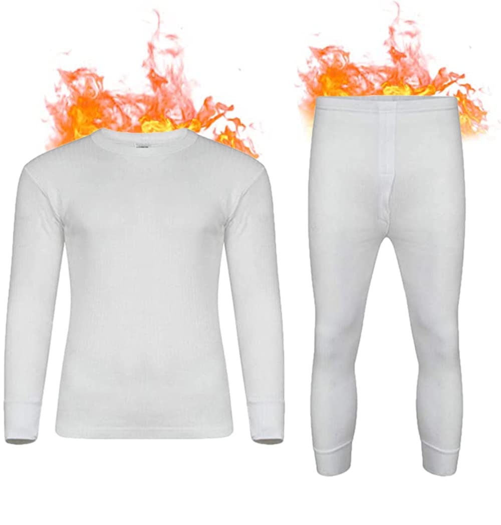 Dazzle Collection Men's Long John Lightweight Thermal Underwear Set Long Sleeve Top and Trousers Warm Bottom Heat Suit for Winters Dazzle Collection uk