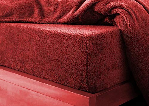 Teddy Fleece Fitted Sheet Extra Deep 30cm Deep Snugly Fit Around Your Mattress Soft & Cosy Warm Plush Fitted Bed Sheets Dazzle Collection uk