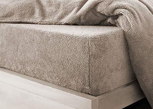 Teddy Fleece Fitted Sheet Extra Deep 30cm Deep Snugly Fit Around Your Mattress Soft & Cosy Warm Plush Fitted Bed Sheets Dazzle Collection uk