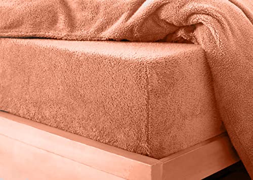Teddy Fleece Fitted Sheet Extra Deep 30cm Deep Snugly Fit Around Your Mattress Soft & Cosy Warm Plush Fitted Bed Sheets Dazzle Collection uk