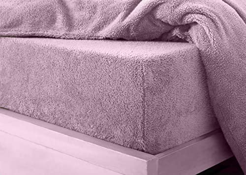 Teddy Fleece Fitted Sheet Extra Deep 30cm Deep Snugly Fit Around Your Mattress Soft & Cosy Warm Plush Fitted Bed Sheets Dazzle Collection uk