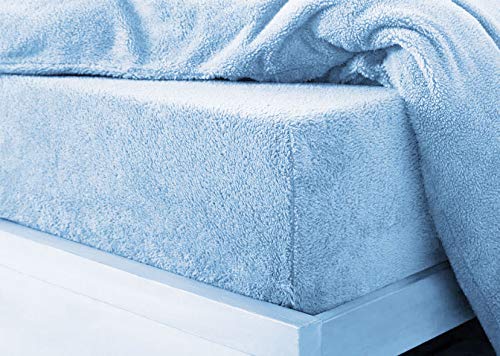 Teddy Fleece Fitted Sheet Extra Deep 30cm Deep Snugly Fit Around Your Mattress Soft & Cosy Warm Plush Fitted Bed Sheets Dazzle Collection uk