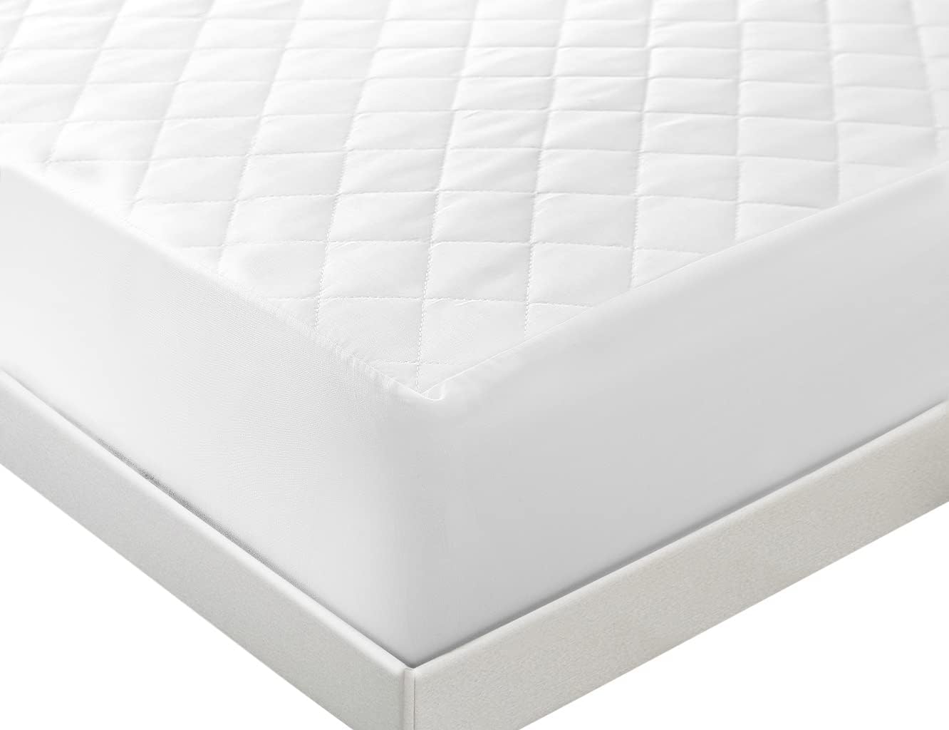100% Polycotton Quilted Mattress Protector Fitted Sheet Ultra Soft Hypoallergenic Noise-Free Bedding Stretches Up to 30cm Deep Mattress Topper (Single) ‎Dazzle Collection
