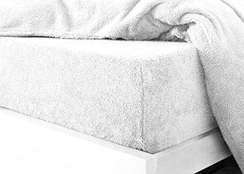 Teddy Fleece Fitted Sheet Extra Deep 30cm Deep Snugly Fit Around Your Mattress Soft & Cosy Warm Plush Fitted Bed Sheets Dazzle Collection uk