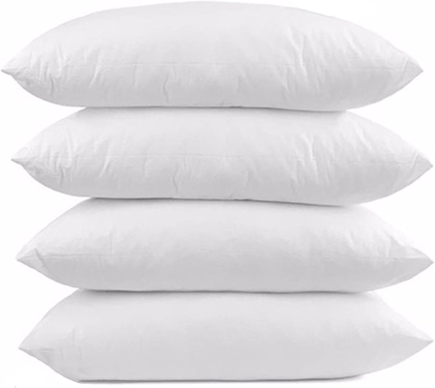 Dazzle Collection Set of 4 Poly Cotton Bed Pillows with Hallow Fibre Polyester Filling-Soft Bounce & Medium Firm Bed Pillows Support for All Sleep Styles (45 x 72cm) (4) ‎Dazzle Collection
