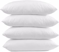 Dazzle Collection Set of 4 Poly Cotton Bed Pillows with Hallow Fibre Polyester Filling-Soft Bounce & Medium Firm Bed Pillows Support for All Sleep Styles (45 x 72cm) (4) ‎Dazzle Collection