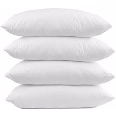 Dazzle Collection Set of 4 Poly Cotton Bed Pillows with Hallow Fibre Polyester Filling-Soft Bounce & Medium Firm Bed Pillows Support for All Sleep Styles (45 x 72cm) (4) ‎Dazzle Collection