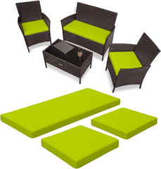 Dazzle Collection 3 Pieces Replacement Cushions Set For Rattan Chairs Sofa Patio Seat Pads Waterproof Outdoor Garden Furniture Comfy Cushions