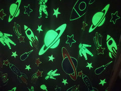 Dazzle Collection Space IconsThrow Blanket Glow in The Dark Fleece Blanket All Seasons Christmas Holiday Birthday Gifts for Teen Kids Girls Boys ‎Dazzle Collection