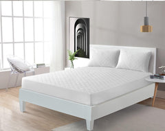 100% Polycotton Quilted Mattress Protector Fitted Sheet Ultra Soft Hypoallergenic Noise-Free Bedding Stretches Up to 30cm Deep Mattress Topper (Single) ‎Dazzle Collection