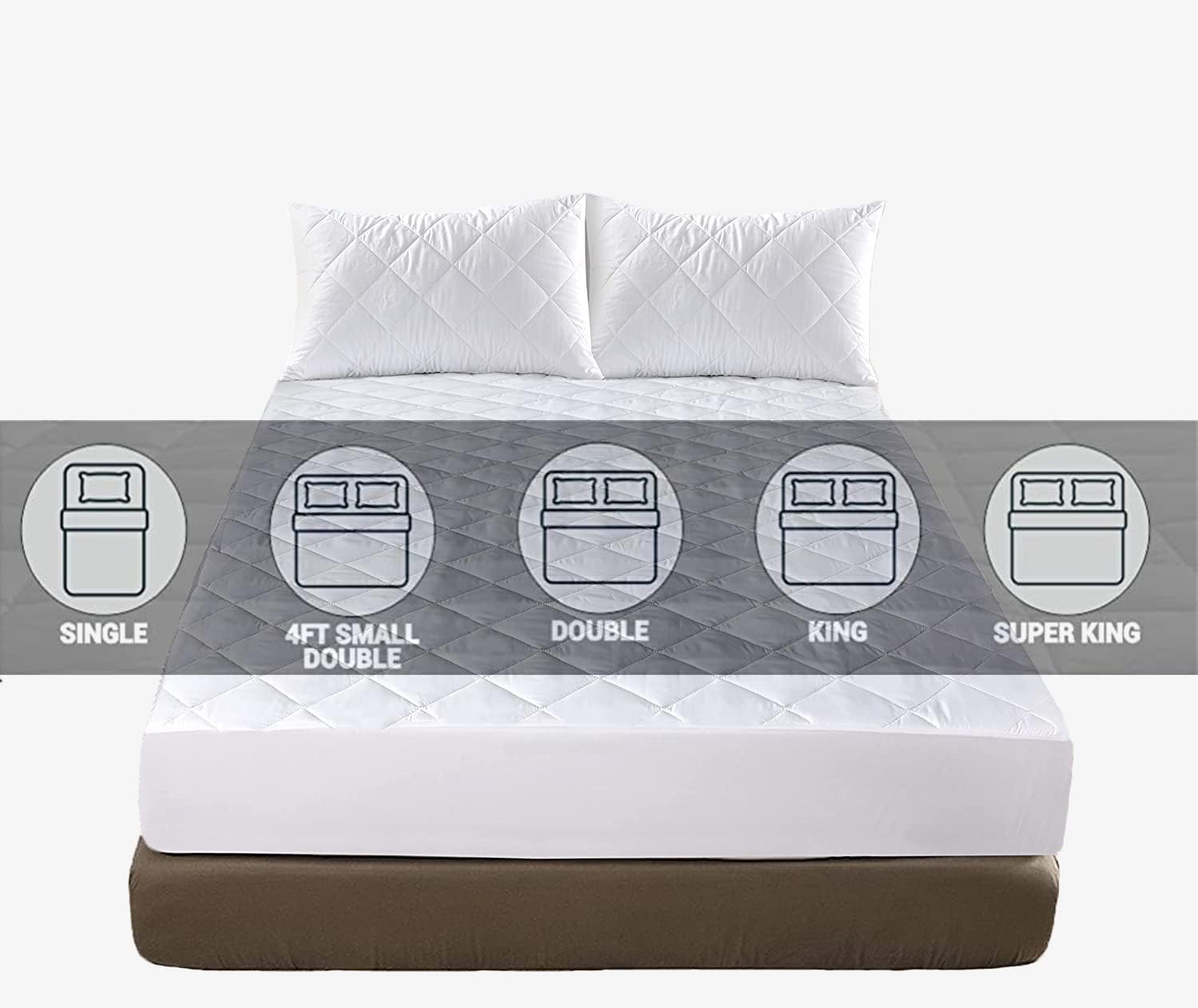 100% Polycotton Quilted Mattress Protector Fitted Sheet Ultra Soft Hypoallergenic Noise-Free Bedding Stretches Up to 30cm Deep Mattress Topper (Single) ‎Dazzle Collection