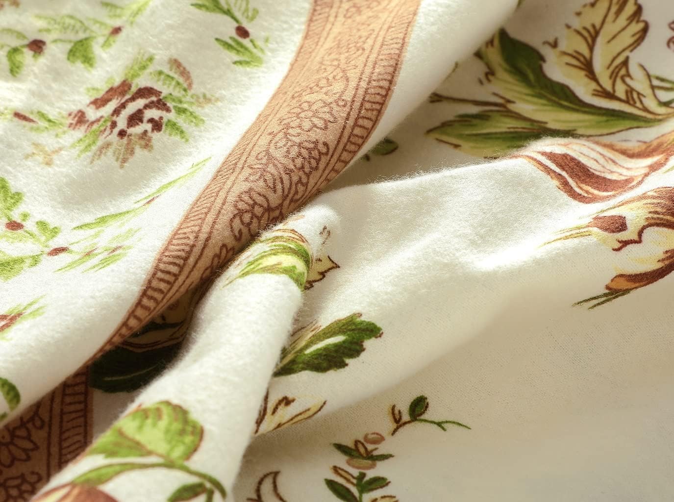 Dazzle Collection 100% Brushed Cotton Luxury Thermal Olivia Flannelette Sheet Set Include Fitted Sheet + Flat Sheet and Matching Pillowcase cover Bedding Set (Natural, Single) ‎Dazzle Collection