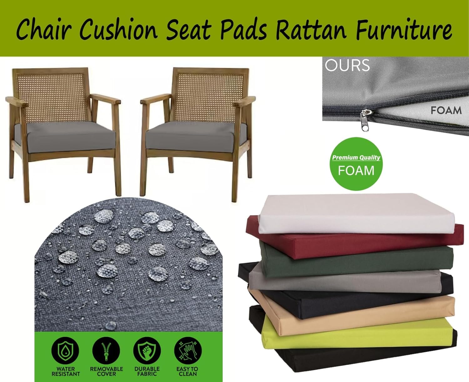 Dazzle Collection Garden Seat Pads Seat Cushions Waterproof Outdoor Indoor Seat Cushion Rattan Cushion Chair Seat Pads Garden Patio Chair Cushions Dazzle Collection uk