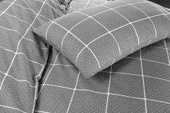 Dazzle Collection Printed Duvet Cover Sets Mateo Style with Matching Pillowcase Cover Polycotton Ultra Soft Hypoallergenic Reversible Soft Bedding Sets (Mateo Gray, Single) ‎Dazzle Collection