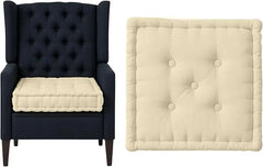 Armchair Booster Cushion Seat Pad Only 45 x 45 x 10cm Extra Thick 100% Cotton | Firm Support Orthopedic Floor Cushion for Elderly & Adult, Office, Car & Dining Chair Seat Pad Cushions Dazzle Collection uk
