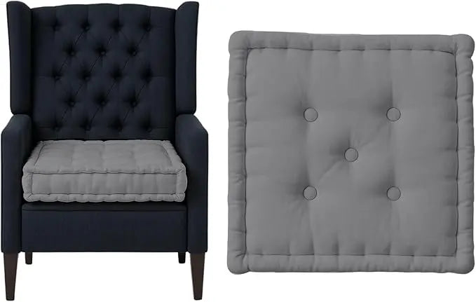Armchair Booster Cushion Seat Pad Only 45 x 45 x 10cm Extra Thick 100% Cotton | Firm Support Orthopedic Floor Cushion for Elderly & Adult, Office, Car & Dining Chair Seat Pad Cushions Dazzle Collection uk