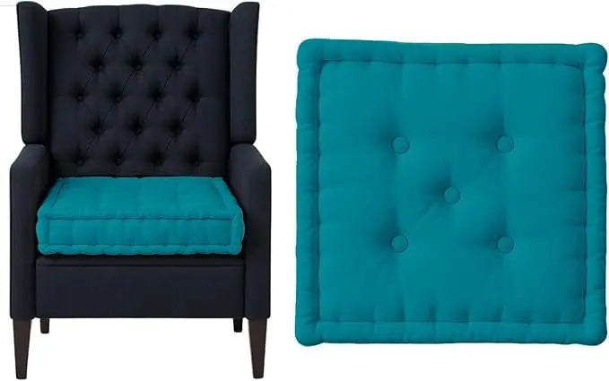 Armchair Booster Cushion Seat Pad Only 45 x 45 x 10cm Extra Thick 100% Cotton | Firm Support Orthopedic Floor Cushion for Elderly & Adult, Office, Car & Dining Chair Seat Pad Cushions Dazzle Collection uk