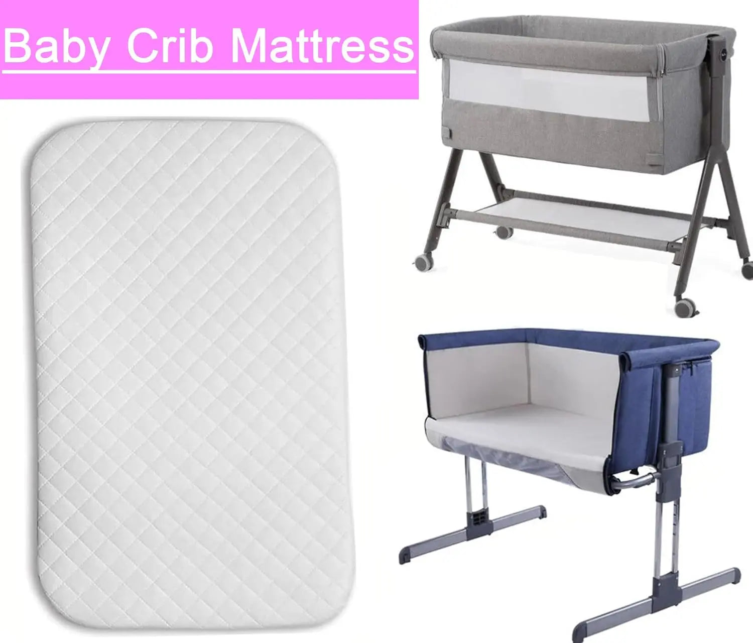 Chicco Next to Me Crib Mattress fit for Baby & Toddler Infant Bed Eco-Breathable Hypoallergenic Travel Crib Bed Foam Mattress Dazzle Collection uk