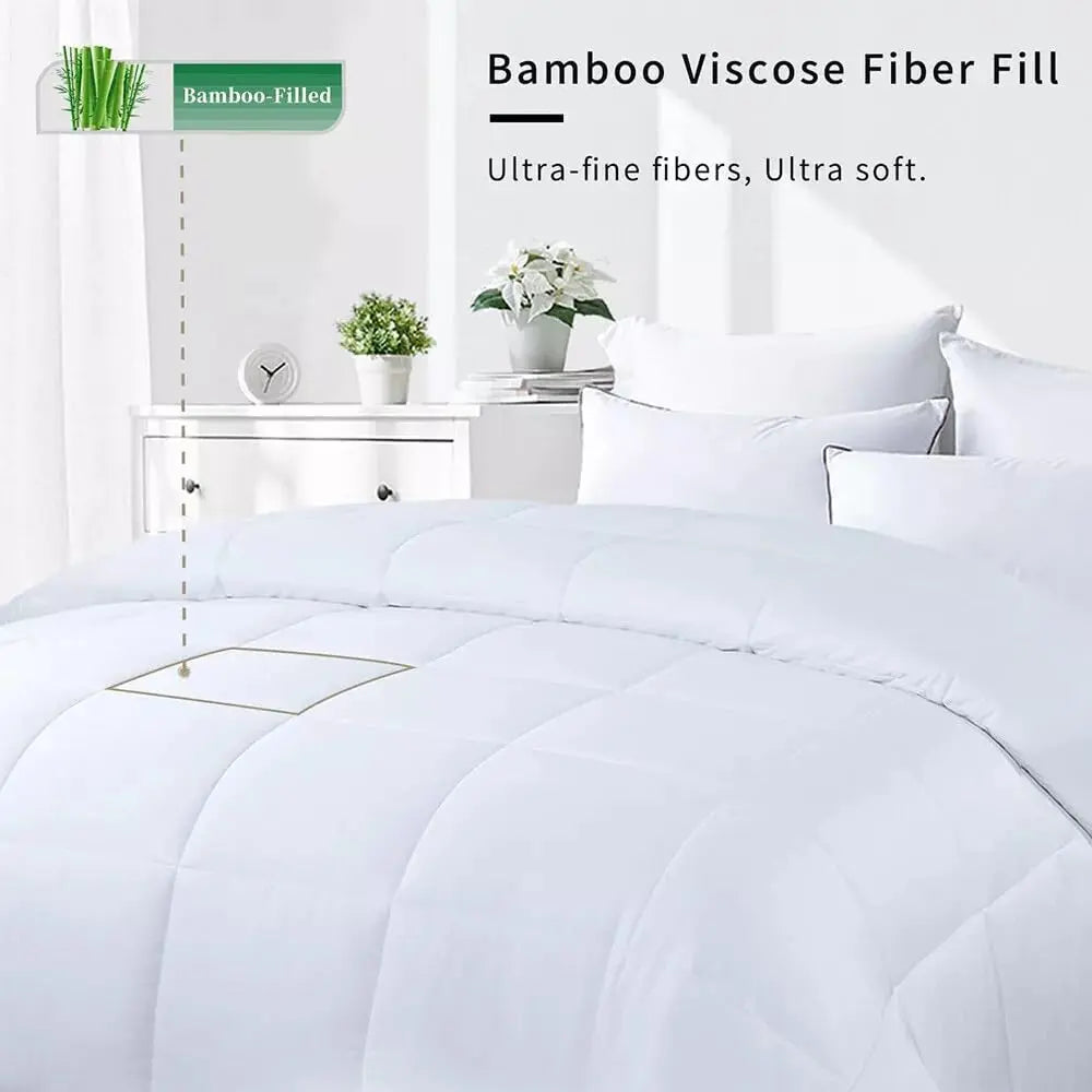 Dazzle Collection 100% Bamboo Cotton Duvet 4.5 Tog, 10.5 Tog Anti Allergy Feels Like Down Duvet Hypoallergenic, Super Soft Best Hotel Quality Duvet for Winter Warm Cool Sleepers (Super King 10.5 Tog) Dazzle Collection uk