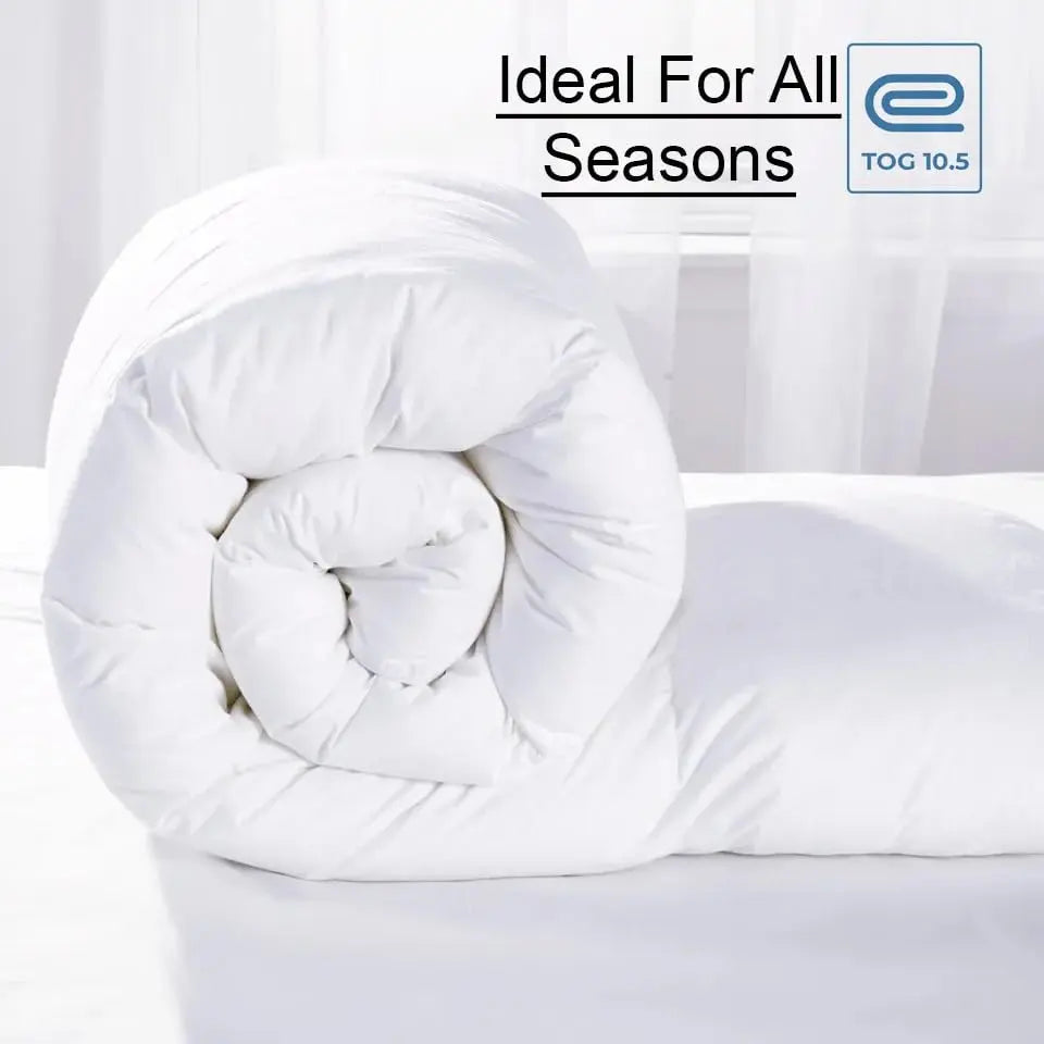 Dazzle Collection 100% Bamboo Cotton Duvet 4.5 Tog, 10.5 Tog Anti Allergy Feels Like Down Duvet Hypoallergenic, Super Soft Best Hotel Quality Duvet for Winter Warm Cool Sleepers (Super King 10.5 Tog) Dazzle Collection uk