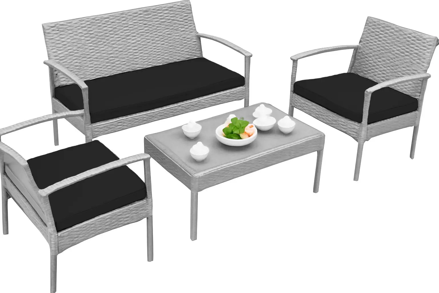 Dazzle Collection 3 Pieces Replacement Cushions Set For Rattan Chairs Sofa Patio Seat Pads Waterproof Outdoor Garden Furniture Comfy Cushions Lightweight and Durable Dazzle Collection