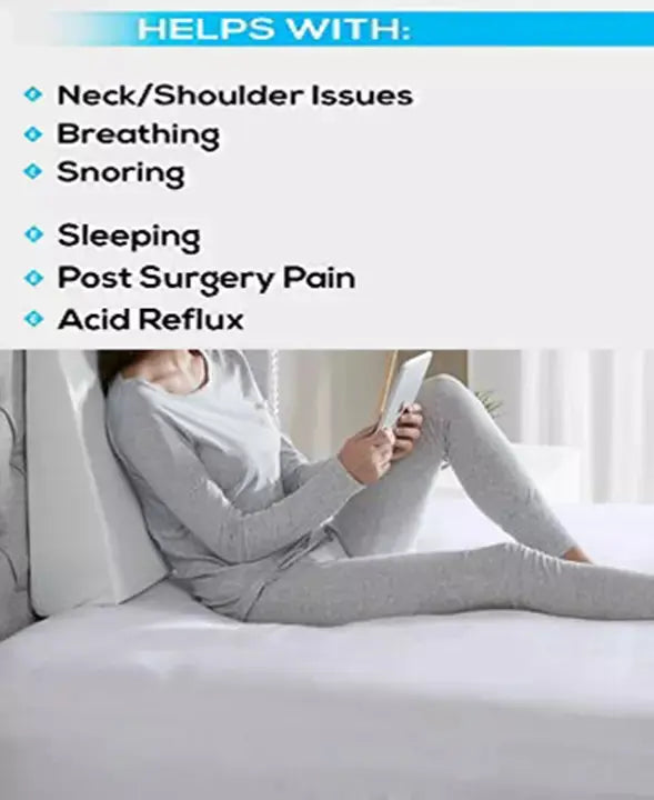 Dazzle Collection Bed Wedge Pillow Cushion For Back Pain Snoring Gerd Acid Reflux Heartburn Indigestion Respiratory Problems - Quilted Washable Cover Dazzle Collection uk