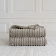 Dazzle Collection Faux Fur Fleece Blanket Throw Chunky Ribbed Cord Soft & Warm Striped Throw Blankets For Sofas Beds Couch Floor Camping Dazzle Collection uk