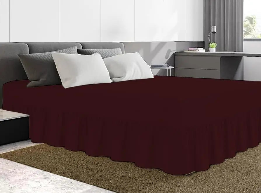 Dazzle Collection Frilled Valance Fitted Sheet  Easy Care 100% Polycotton Valance Sheet For Single to Super King Size Bed Sheet Machine Washable Dazzle Collection uk