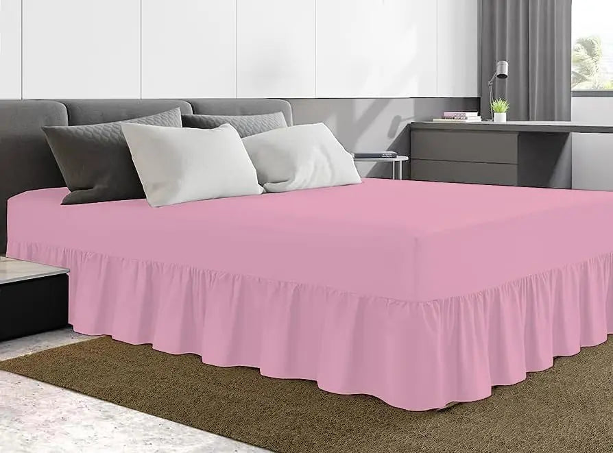Dazzle Collection Frilled Valance Fitted Sheet  Easy Care 100% Polycotton Valance Sheet For Single to Super King Size Bed Sheet Machine Washable Dazzle Collection uk