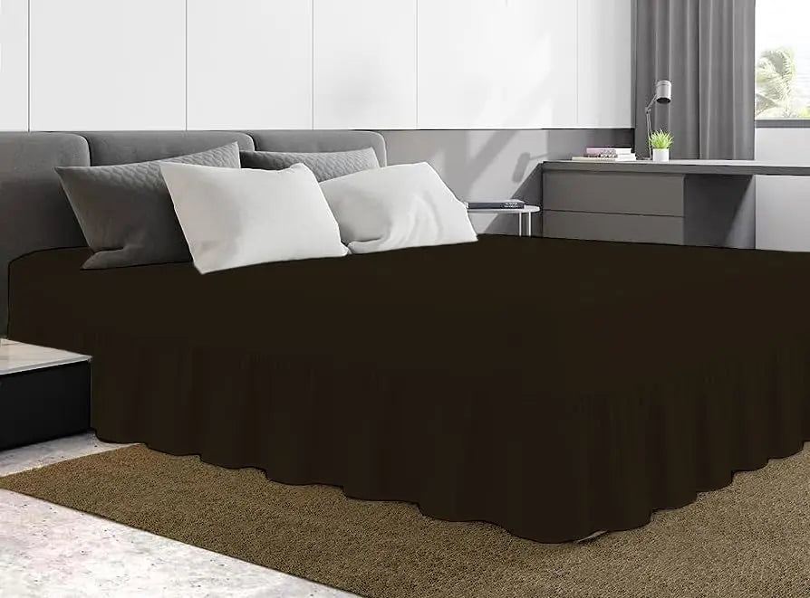 Dazzle Collection Frilled Valance Fitted Sheet  Easy Care 100% Polycotton Valance Sheet For Single to Super King Size Bed Sheet Machine Washable Dazzle Collection uk