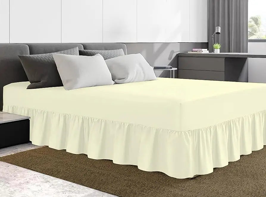 Dazzle Collection Frilled Valance Fitted Sheet  Easy Care 100% Polycotton Valance Sheet For Single to Super King Size Bed Sheet Machine Washable Dazzle Collection uk