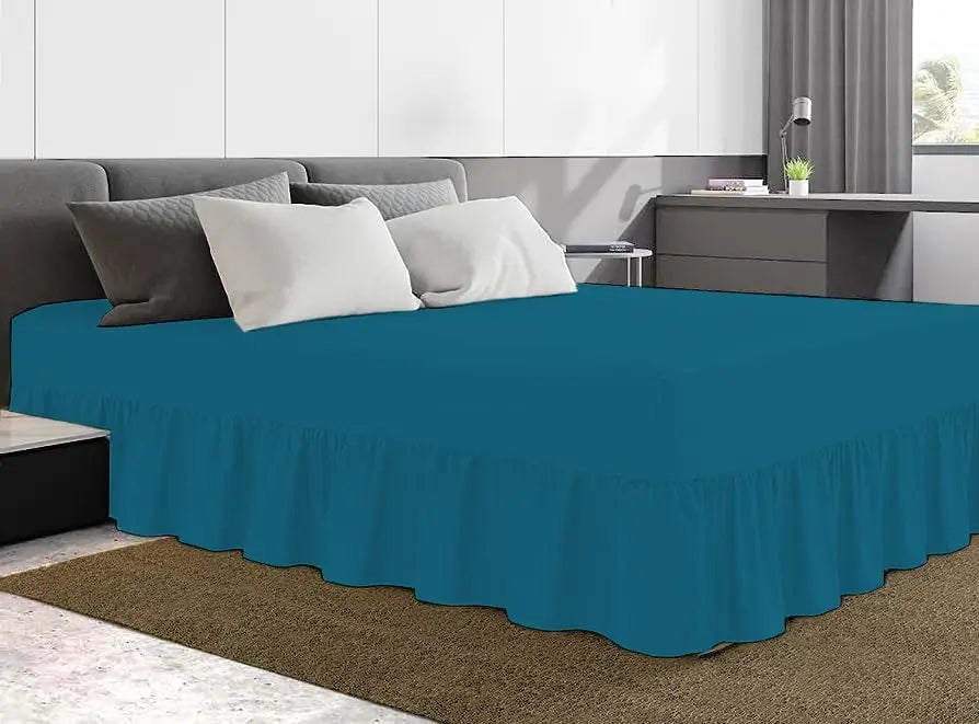 Dazzle Collection Frilled Valance Fitted Sheet  Easy Care 100% Polycotton Valance Sheet For Single to Super King Size Bed Sheet Machine Washable Dazzle Collection uk