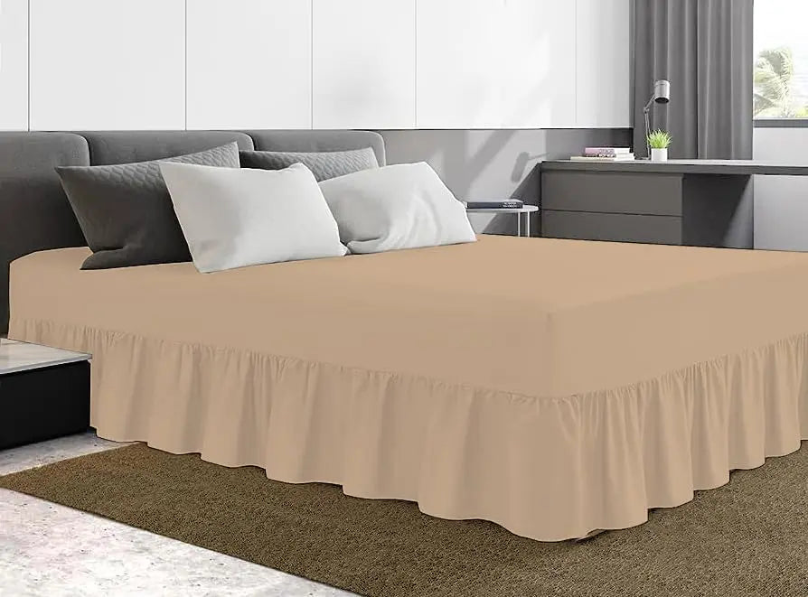 Dazzle Collection Frilled Valance Fitted Sheet  Easy Care 100% Polycotton Valance Sheet For Single to Super King Size Bed Sheet Machine Washable Dazzle Collection uk