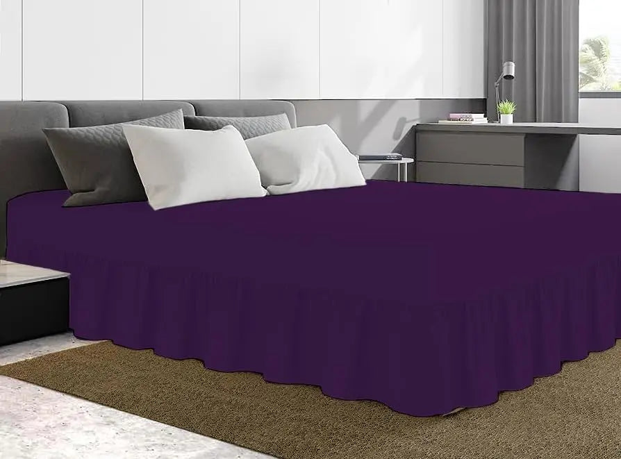 Dazzle Collection Frilled Valance Fitted Sheet  Easy Care 100% Polycotton Valance Sheet For Single to Super King Size Bed Sheet Machine Washable Dazzle Collection uk