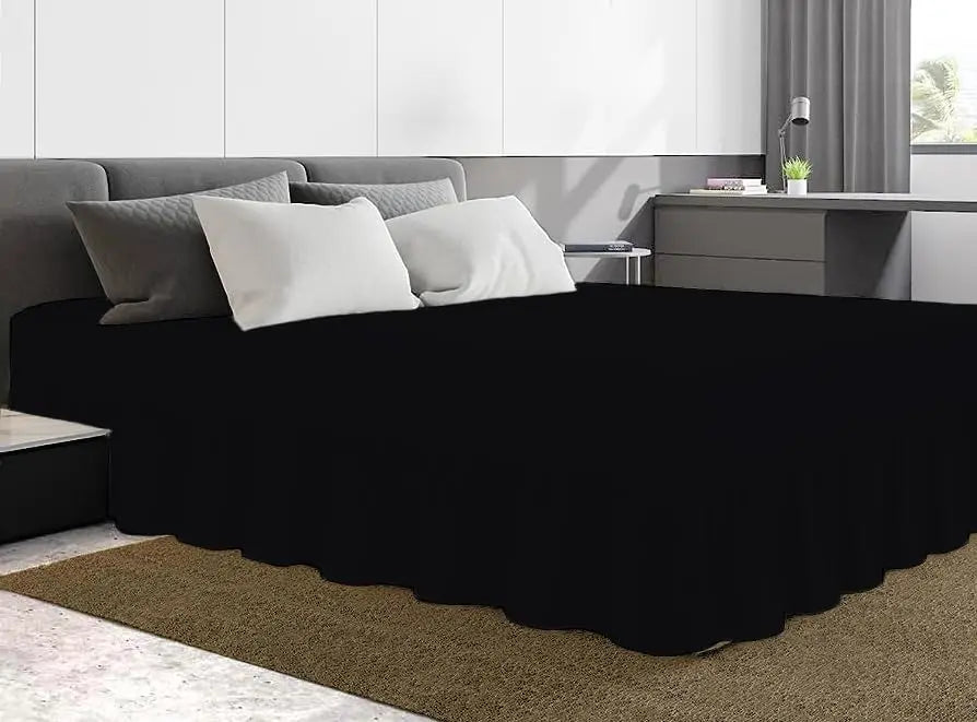 Dazzle Collection Frilled Valance Fitted Sheet  Easy Care 100% Polycotton Valance Sheet For Single to Super King Size Bed Sheet Machine Washable Dazzle Collection uk