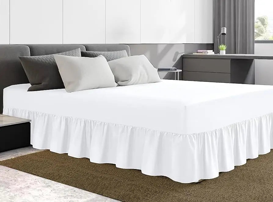 Dazzle Collection Frilled Valance Fitted Sheet  Easy Care 100% Polycotton Valance Sheet For Single to Super King Size Bed Sheet Machine Washable Dazzle Collection uk