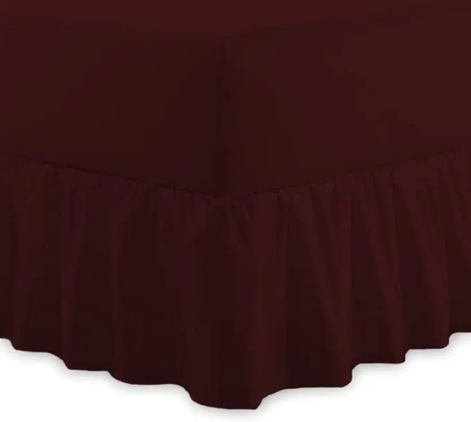 Dazzle Collection Frilled Valance Fitted Sheet  Easy Care 100% Polycotton Valance Sheet For Single to Super King Size Bed Sheet Machine Washable Dazzle Collection uk