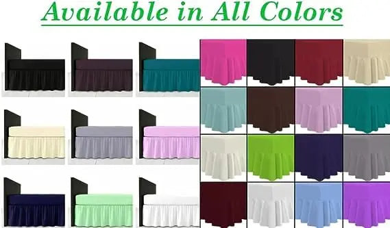Dazzle Collection Frilled Valance Fitted Sheet  Easy Care 100% Polycotton Valance Sheet For Single to Super King Size Bed Sheet Machine Washable Dazzle Collection uk