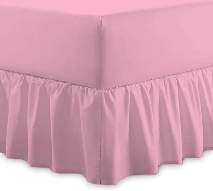 Dazzle Collection Frilled Valance Fitted Sheet  Easy Care 100% Polycotton Valance Sheet For Single to Super King Size Bed Sheet Machine Washable Dazzle Collection uk