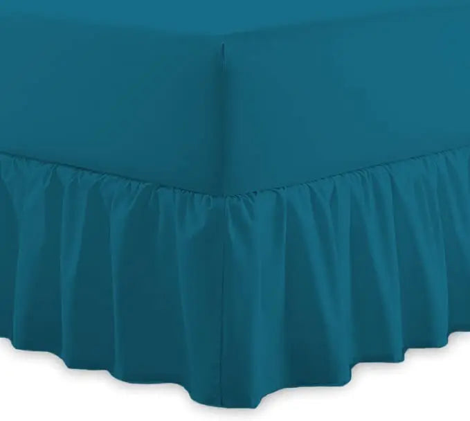 Dazzle Collection Frilled Valance Fitted Sheet  Easy Care 100% Polycotton Valance Sheet For Single to Super King Size Bed Sheet Machine Washable Dazzle Collection uk
