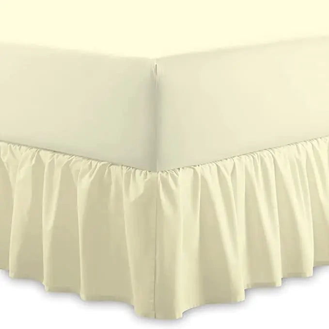 Dazzle Collection Frilled Valance Fitted Sheet  Easy Care 100% Polycotton Valance Sheet For Single to Super King Size Bed Sheet Machine Washable Dazzle Collection uk