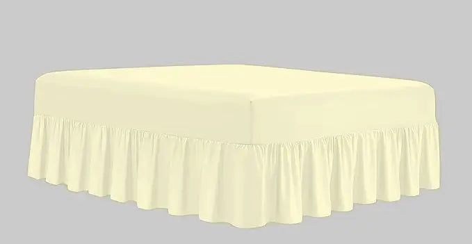 Dazzle Collection Frilled Valance Fitted Sheet  Easy Care 100% Polycotton Valance Sheet For Single to Super King Size Bed Sheet Machine Washable Dazzle Collection uk