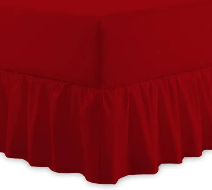 Dazzle Collection Frilled Valance Fitted Sheet  Easy Care 100% Polycotton Valance Sheet For Single to Super King Size Bed Sheet Machine Washable Dazzle Collection uk