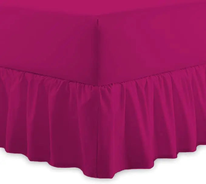 Dazzle Collection Frilled Valance Fitted Sheet  Easy Care 100% Polycotton Valance Sheet For Single to Super King Size Bed Sheet Machine Washable Dazzle Collection uk