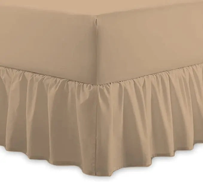 Dazzle Collection Frilled Valance Fitted Sheet  Easy Care 100% Polycotton Valance Sheet For Single to Super King Size Bed Sheet Machine Washable Dazzle Collection uk
