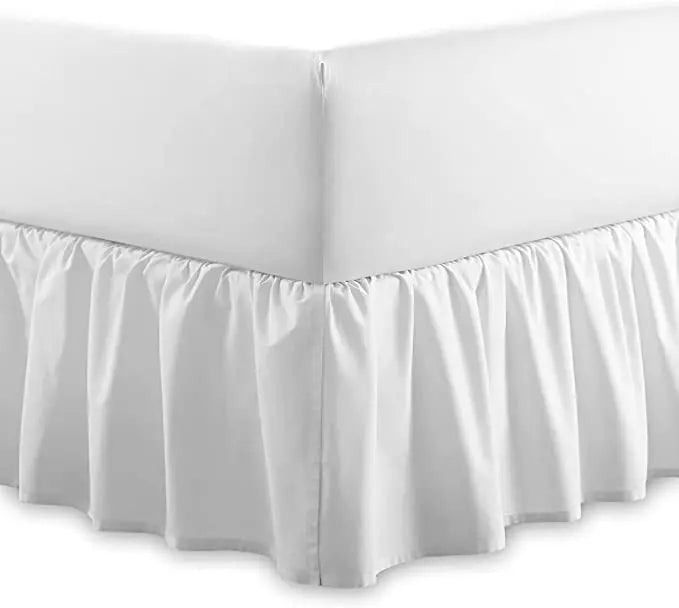 Dazzle Collection Frilled Valance Fitted Sheet  Easy Care 100% Polycotton Valance Sheet For Single to Super King Size Bed Sheet Machine Washable Dazzle Collection uk